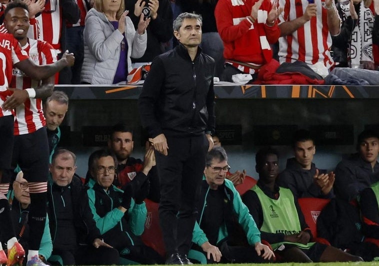 La fiesta en el vestuario del Athletic tras el pase a la semifinal: «¡Ernesto Valverdeee!»